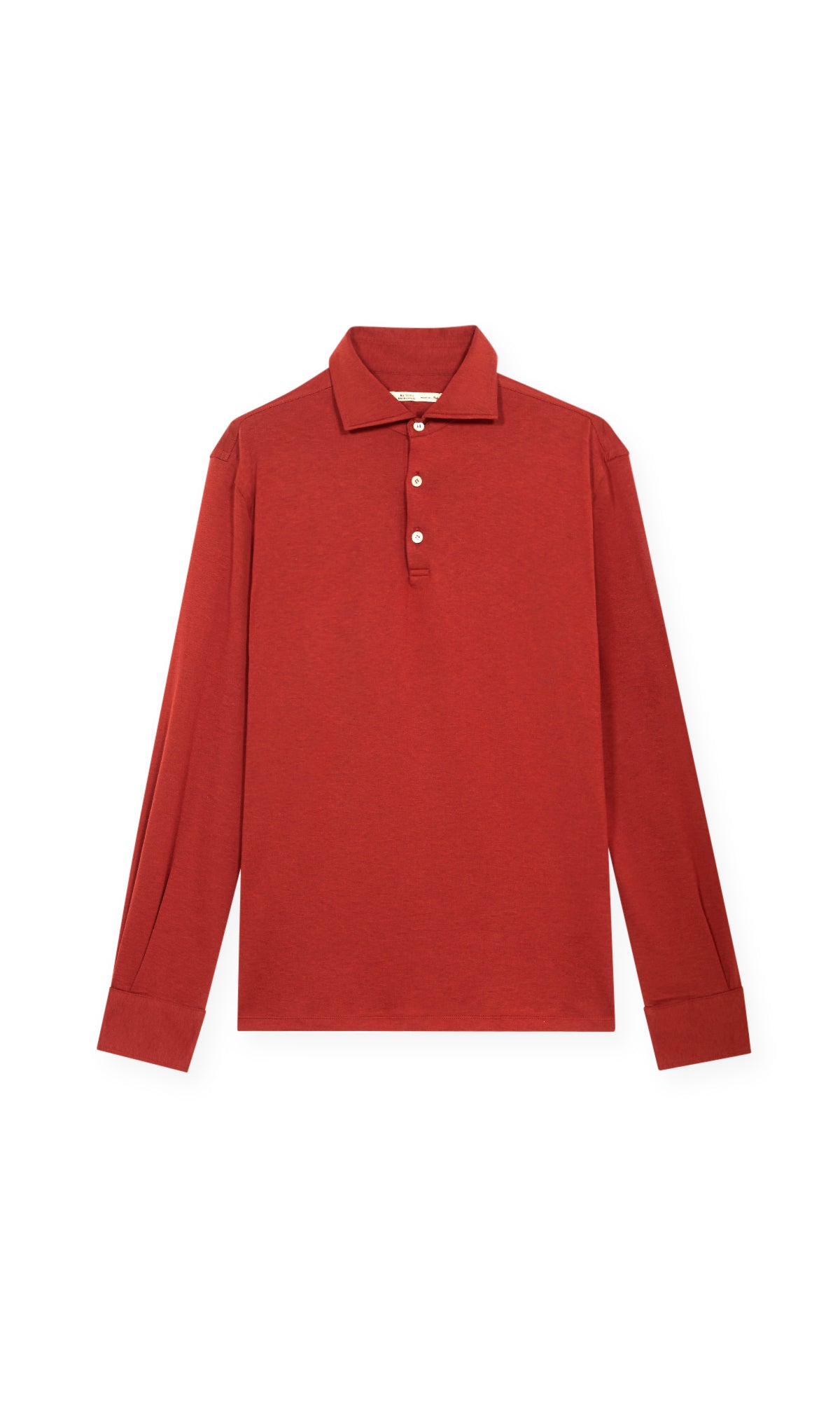 3 Button Polo Shirt With Long Sleeves In Cotton Jersey And Cashmere