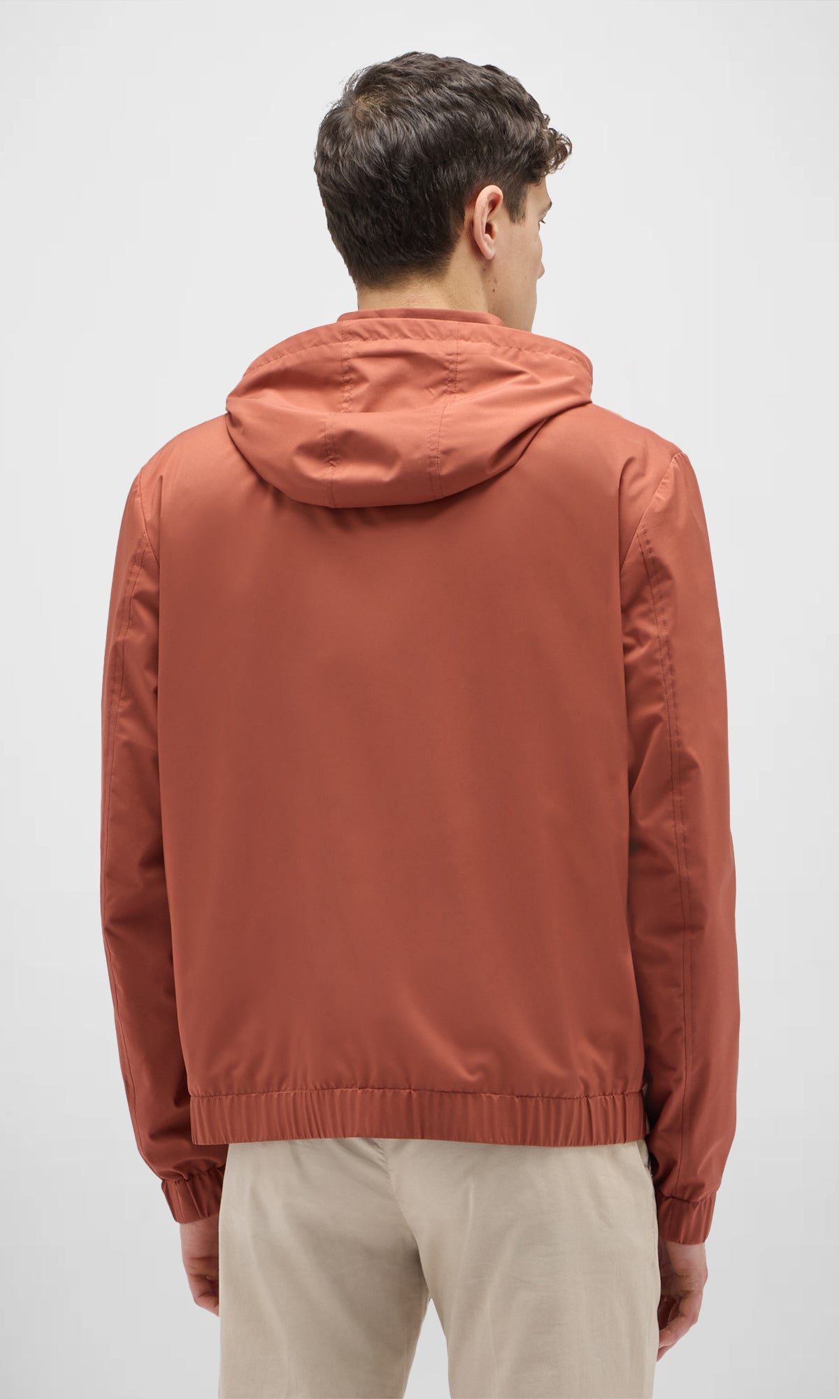 Jacket of Technical Fabric With Detachable Hood