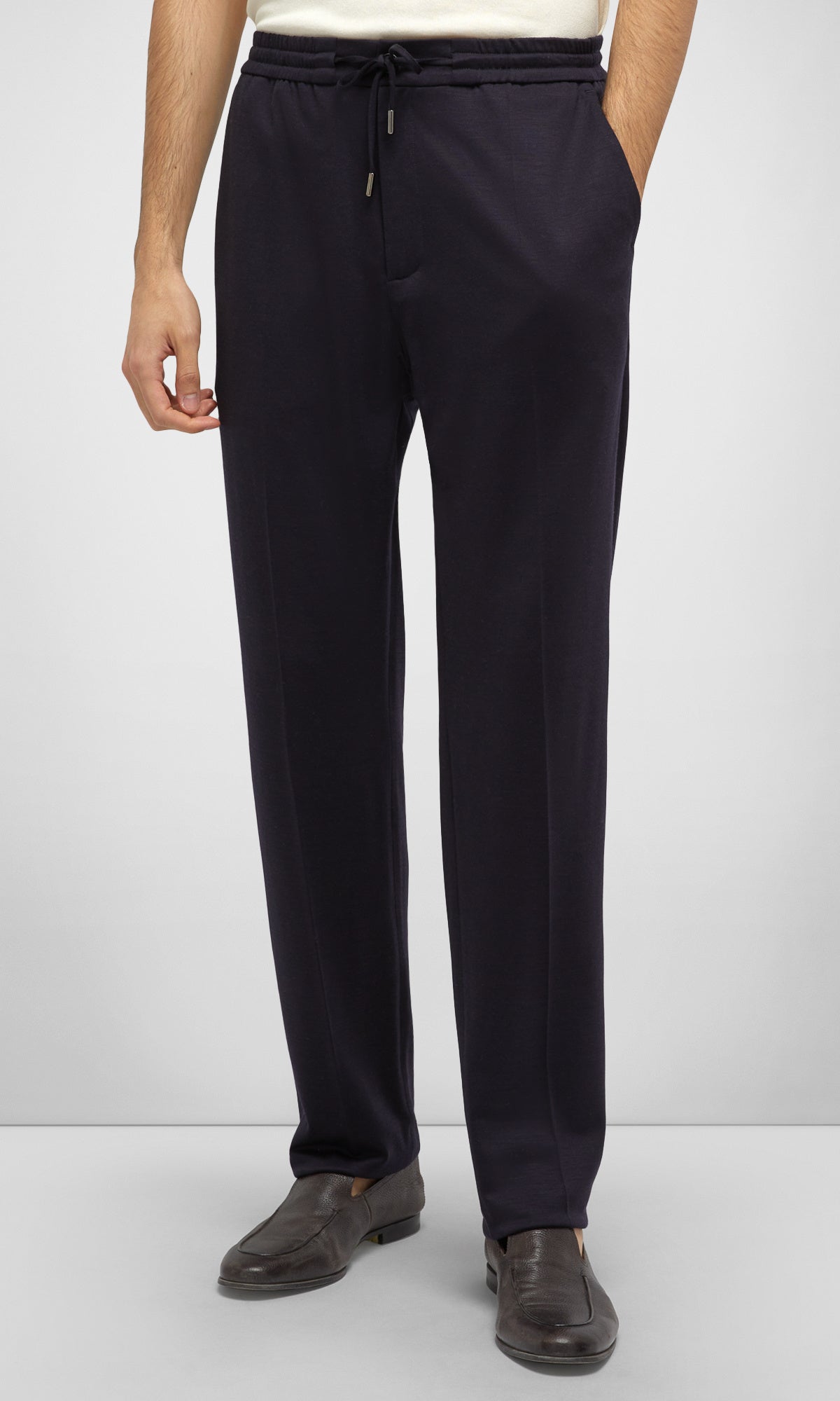 Wool Drawstring Trousers