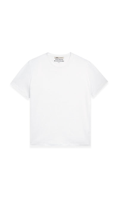 Cotton And Silk Short Sleeve T-Shirt