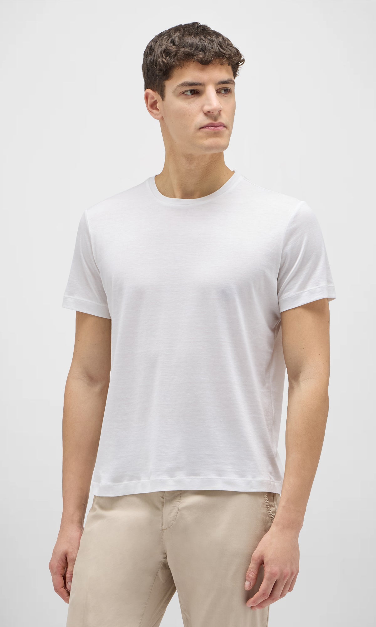 Cotton And Silk Short Sleeve T-Shirt