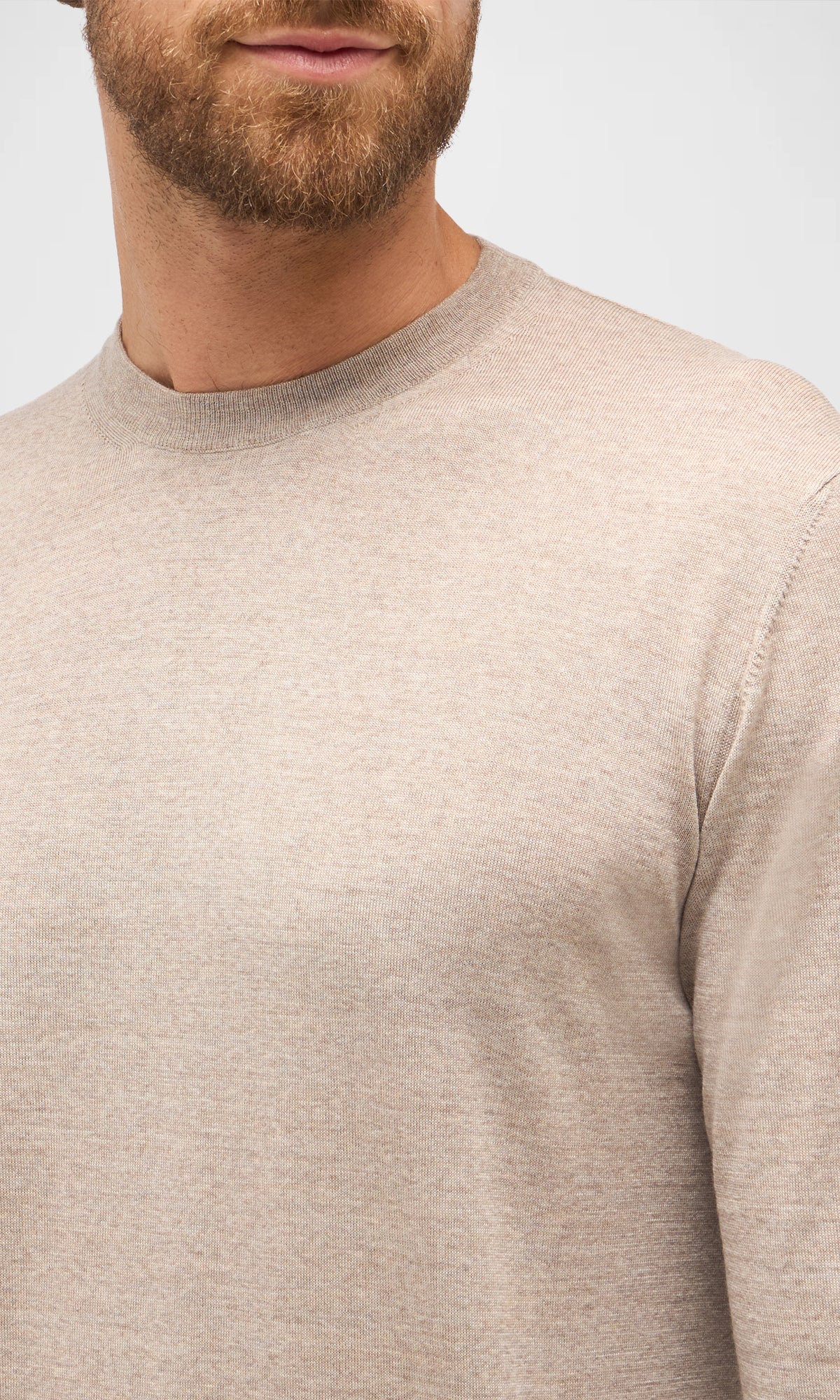 Round-Neck Sweater In Extra Fine Wool