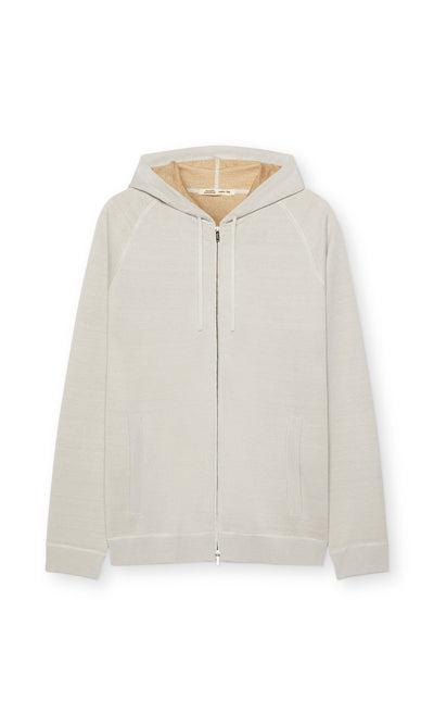 Linen And Silk Hooded Sweatshirt