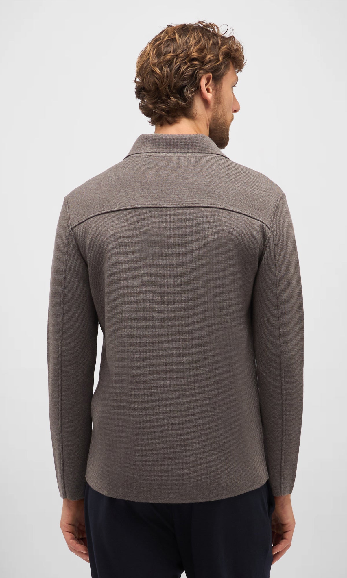 Overshirt Milano Stitch In Extrafine Merino Wool