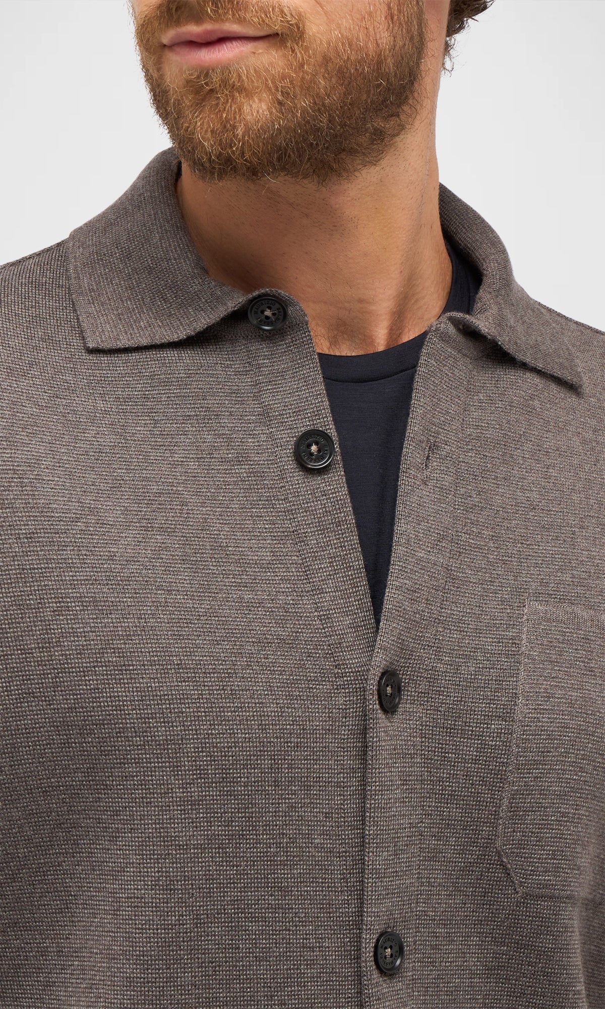 Overshirt Punto Milano In Pura Lana Merino Extrafine