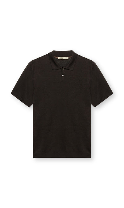 Linen And Silk Polo Shirt