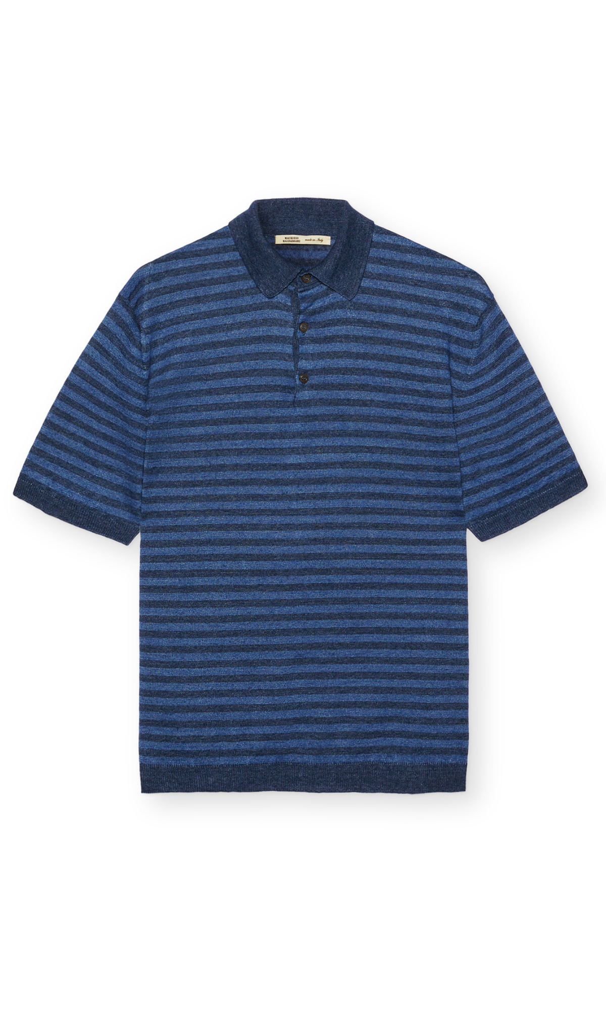 Striped Linen Polo Shirt