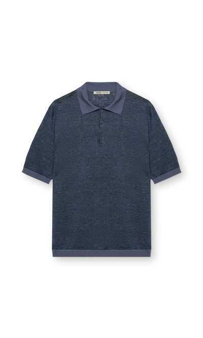 Linen And Silk Polo Shirt