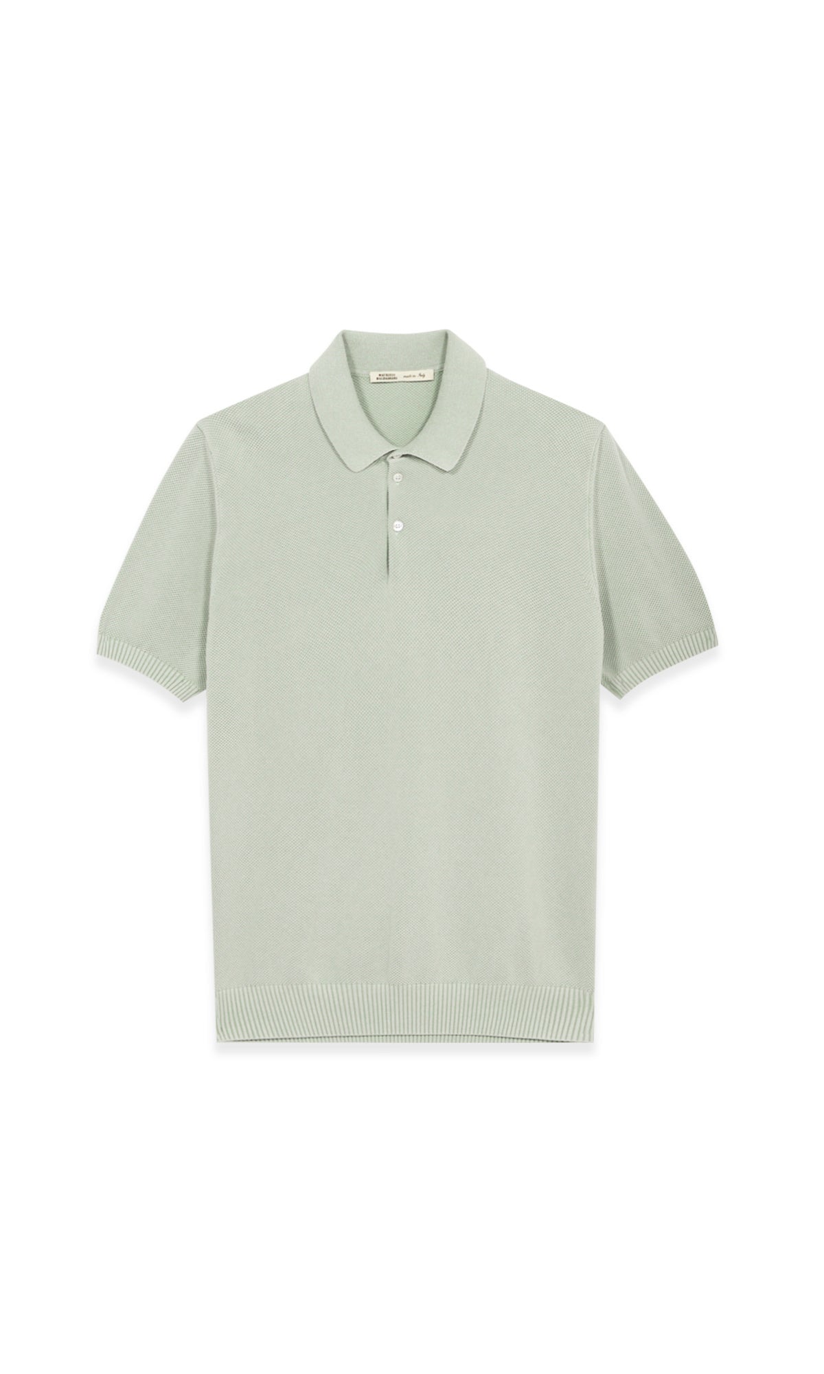 Garment Dyed Cotton Polo Honeycomb Stitch