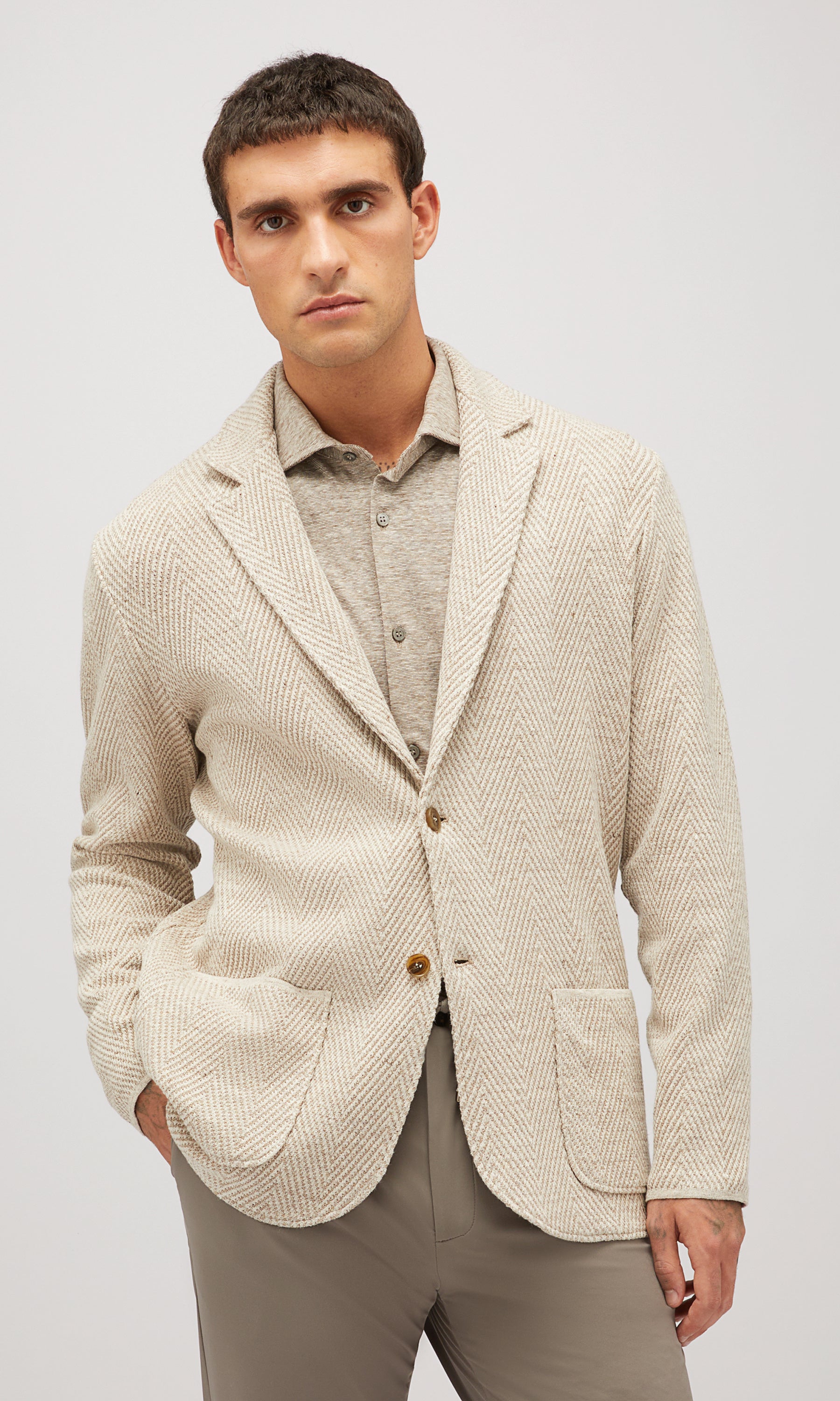 Linen Herringbone Swacket