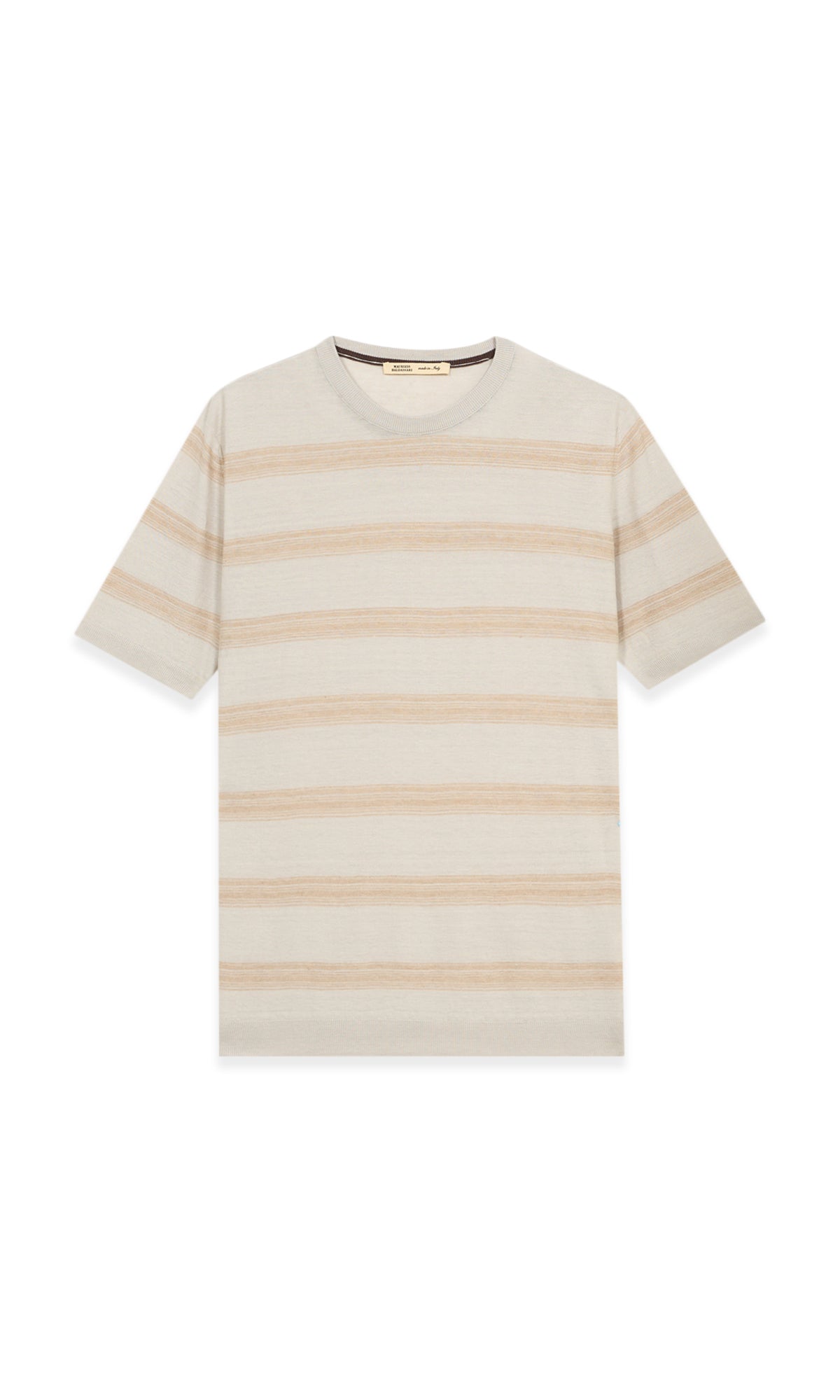 Striped Crew-Neck T-shirt In Linen And Silk