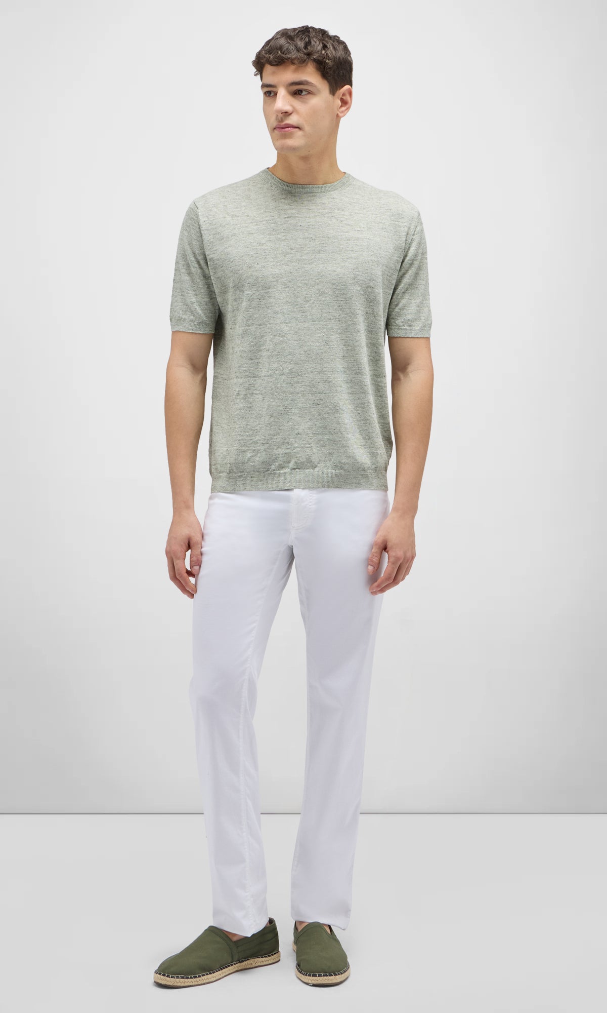 Linen Crew Neck T-Shirt