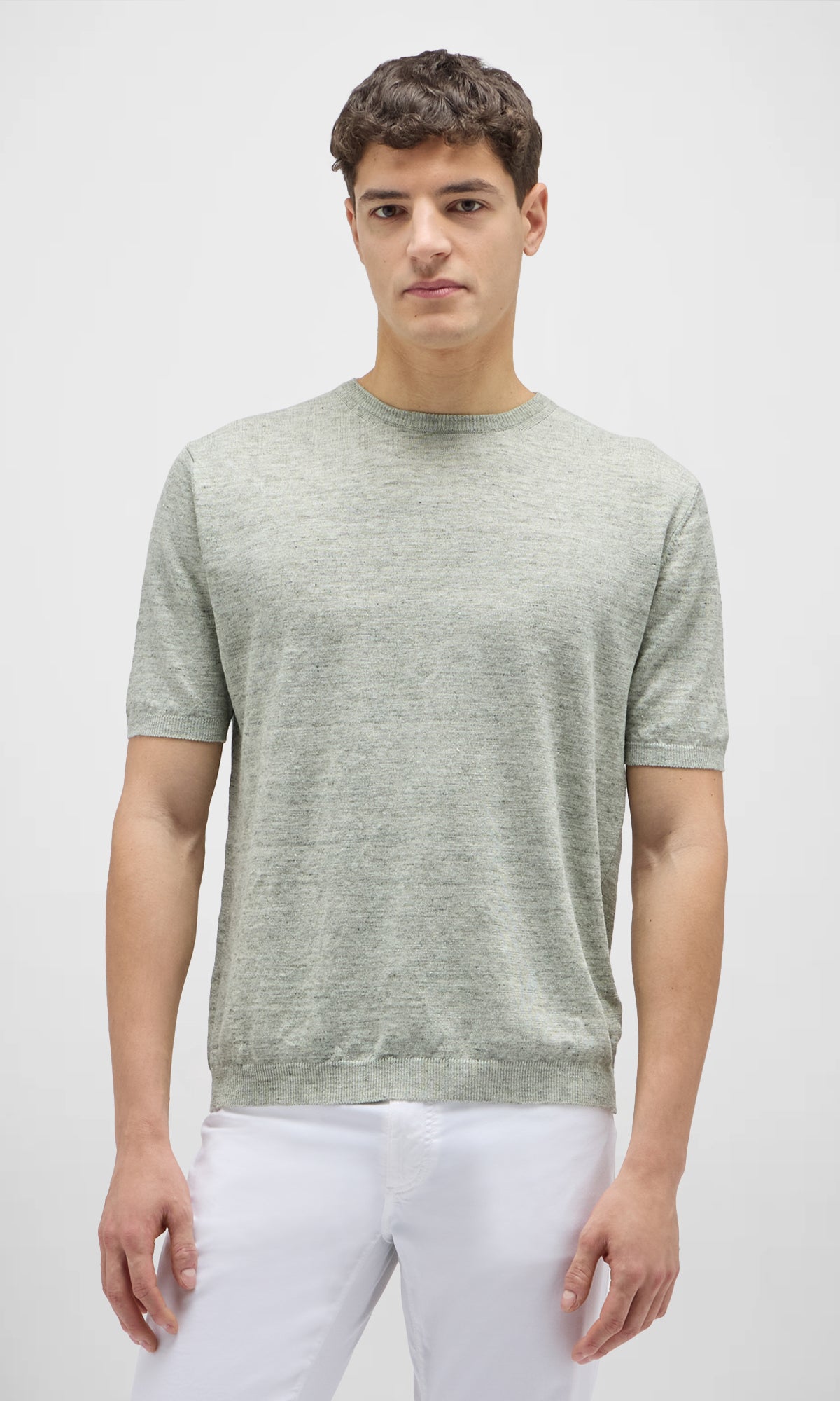 Linen Crew Neck T-Shirt