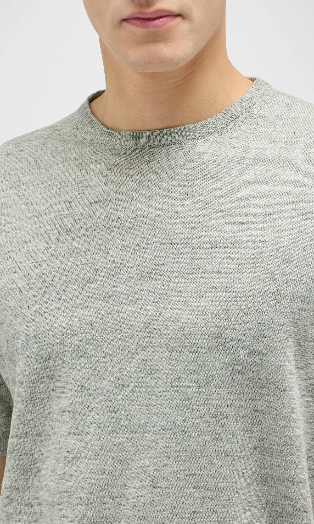 Linen Crew Neck T-Shirt