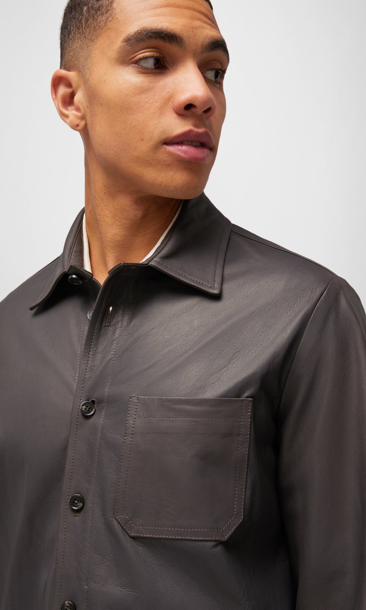 Leather Overshirt