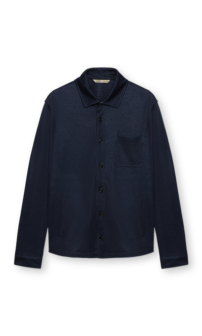 Monticello Overshirt In Jersey Di Cotone E Seta