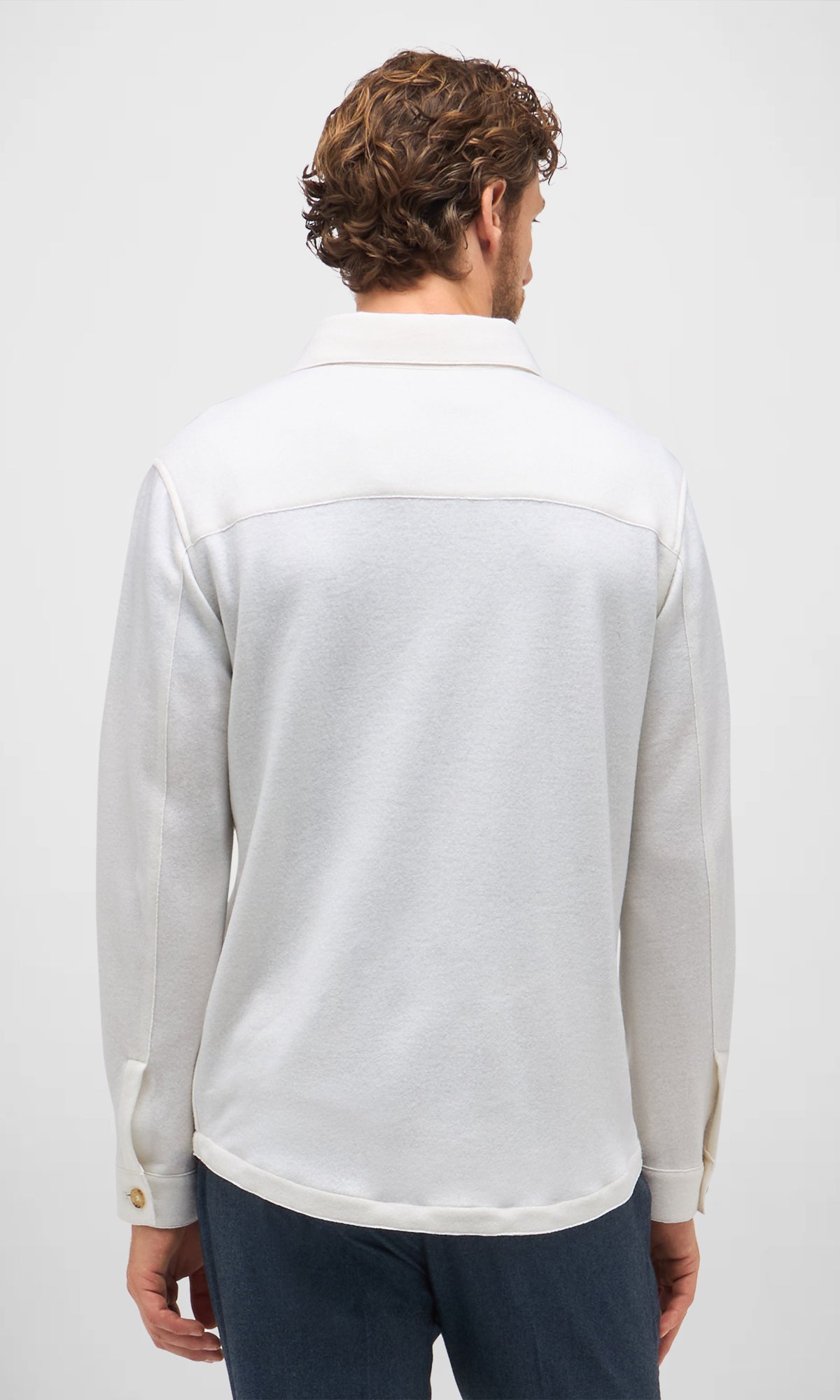 Overshirt In Exclusive Light Wool Felt Jersey