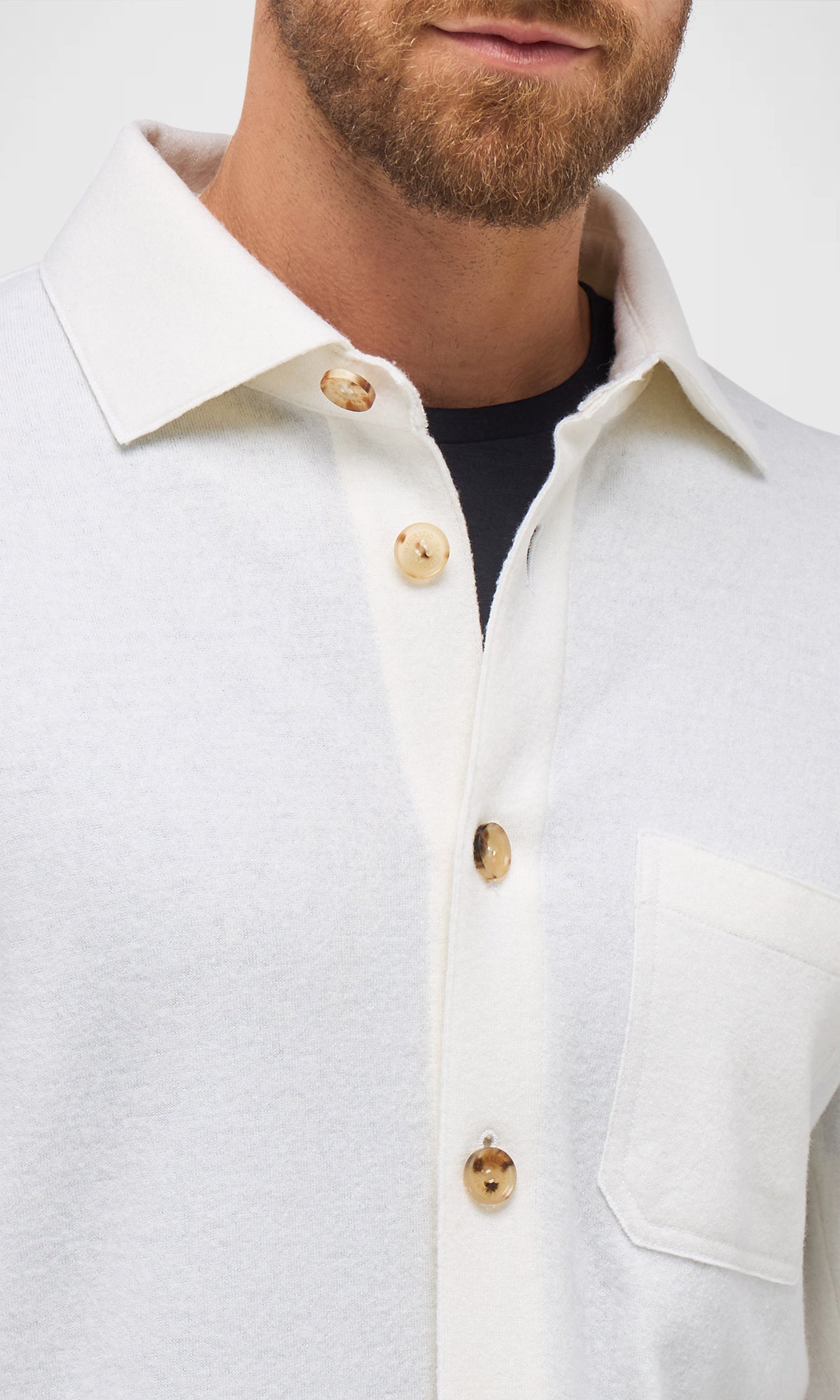 Overshirt In Exclusive Light Wool Felt Jersey