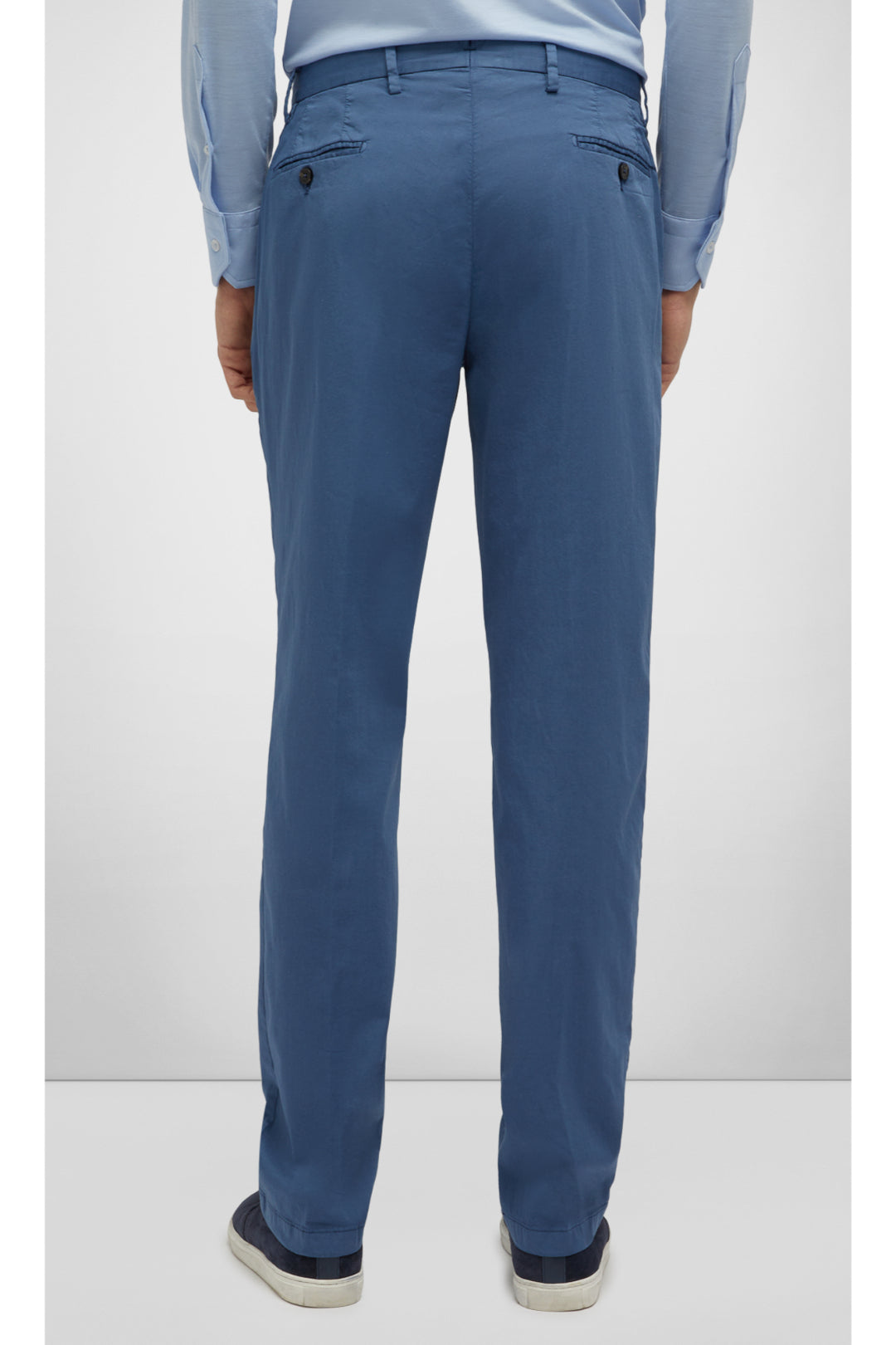 Cotton And Silk Chino Trousers