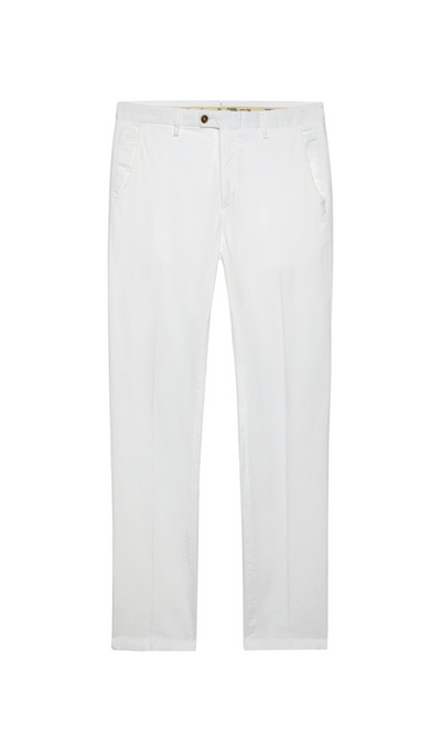 Cotton And Silk Chino Trousers