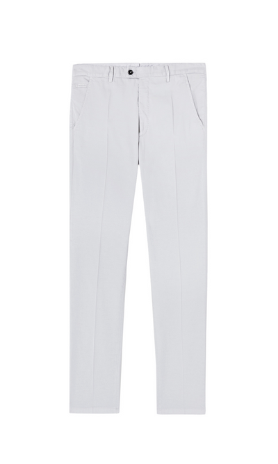 Cotton And Silk Chino Trousers