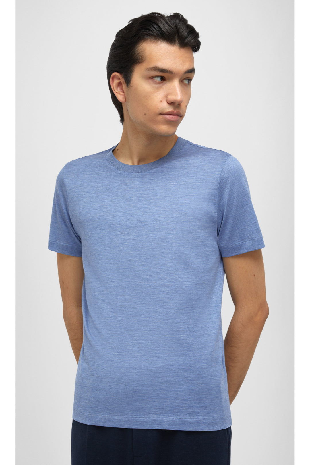 Cotton And Silk Short Sleeve T-Shirt