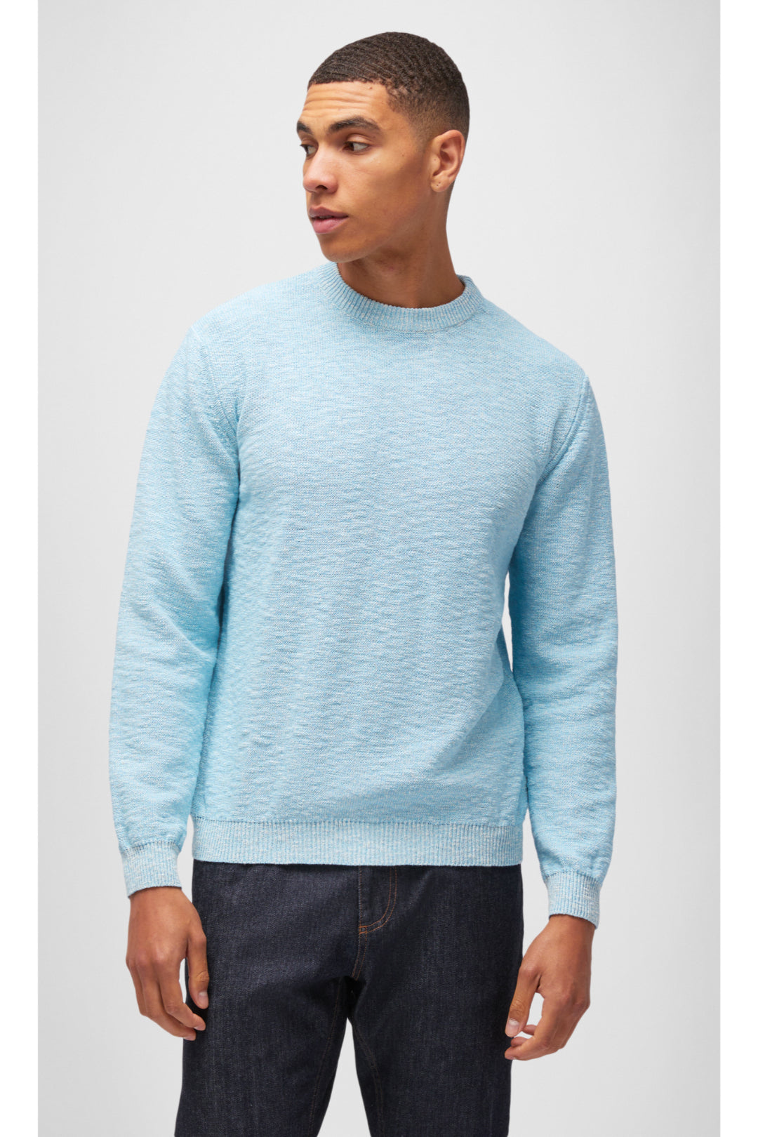 Melange Cotton Mouliné Sweater