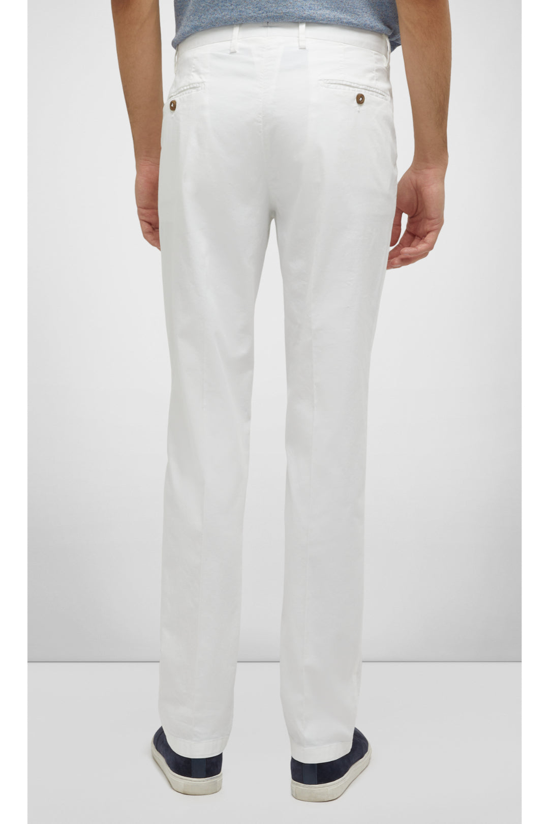 Cotton And Silk Chino Trousers