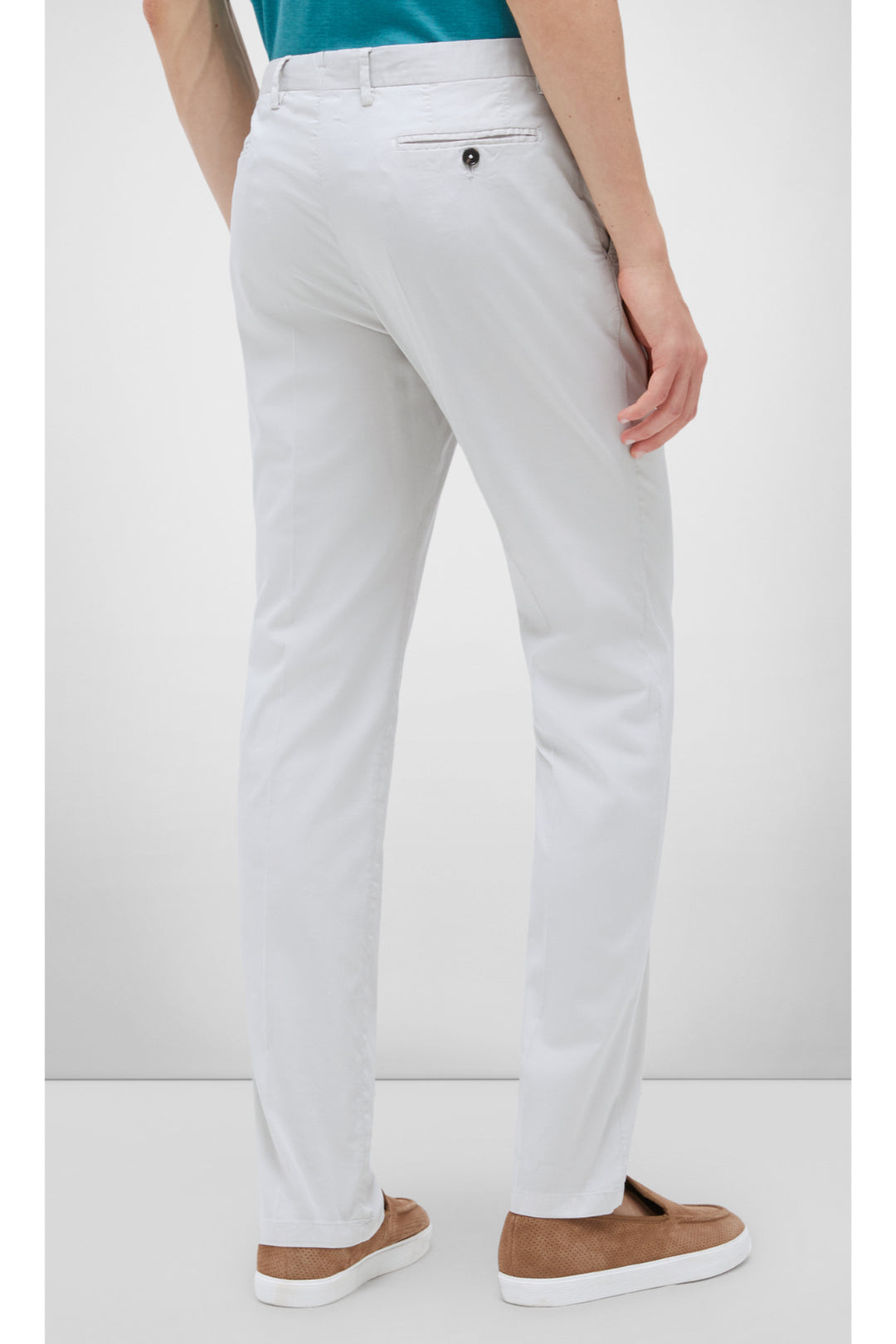 Cotton And Silk Chino Trousers